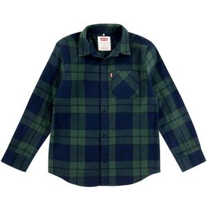 NWT Levi's Boys Plaid Flannel Shirt Size Medium 8